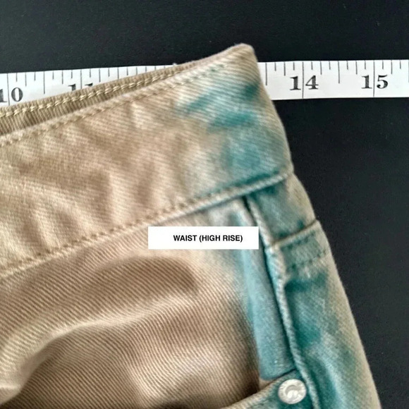 BDG Jeans Womens 27 Tan High and Wide Paint Side Stripe Crop Casual School Denim - Picture 7 of 12